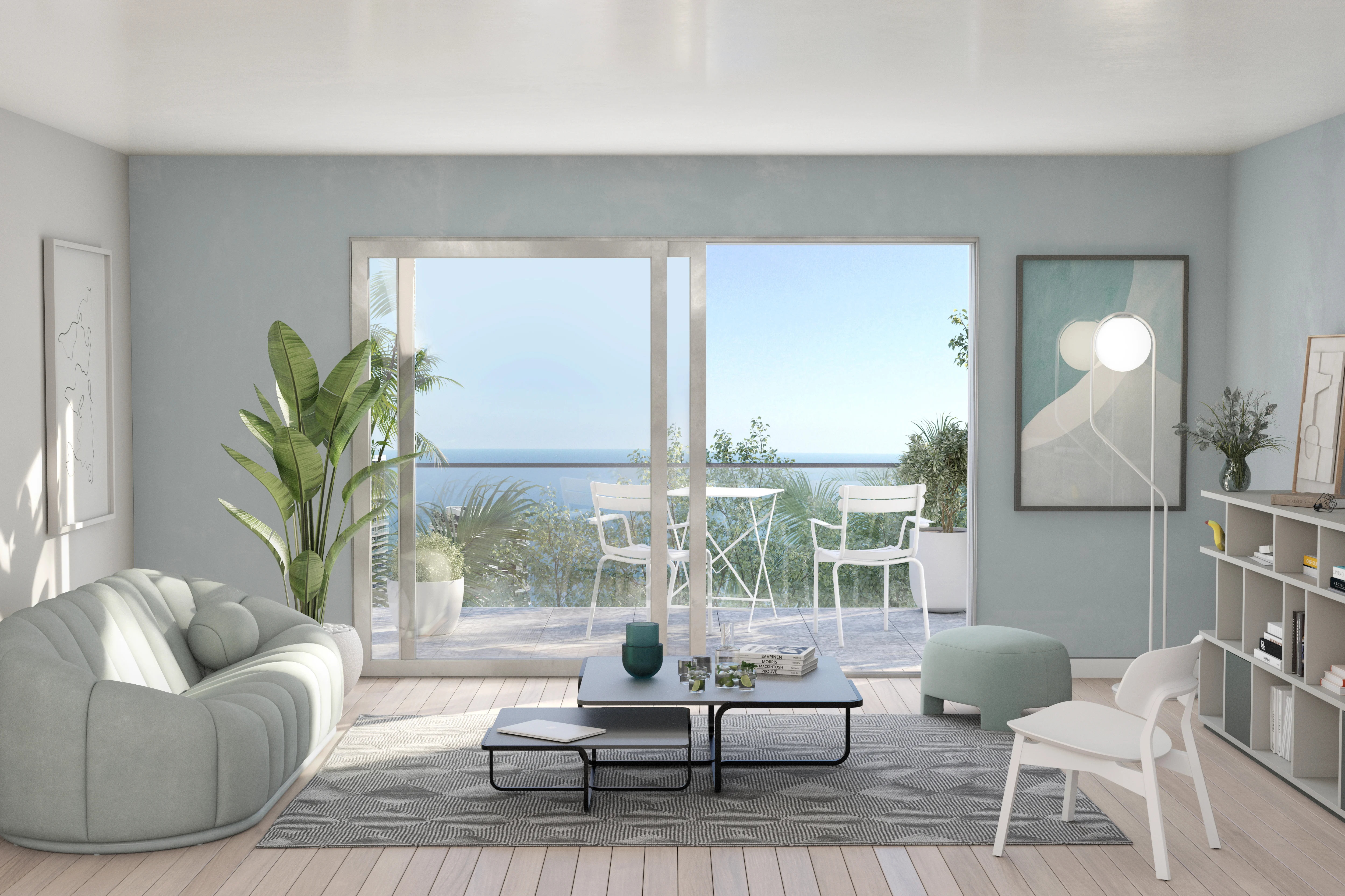 MC Park living room with sea view